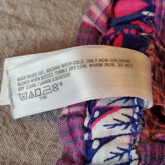 Gap Body XS Pink Plaid Elastic/Drawstring Waist, Loose Leg Capri PJ Pants - Picture 7 of 9